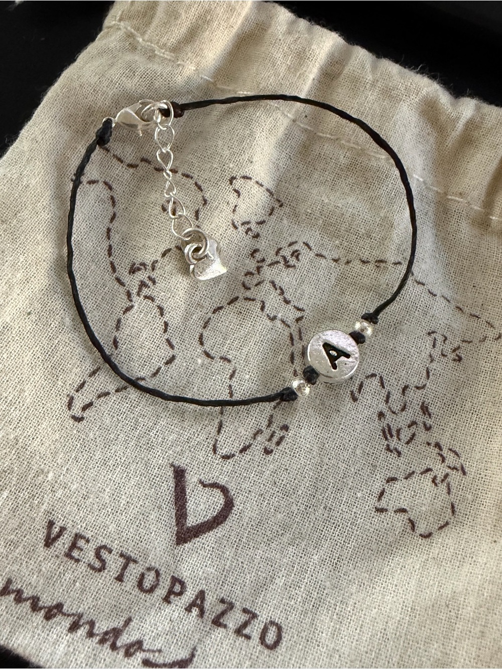 Vestopazzo Cord Bracelet Letter A